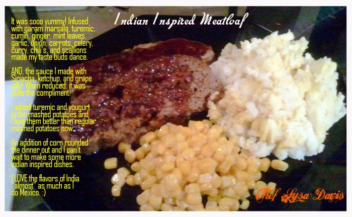 Indian Inspired meatloaf