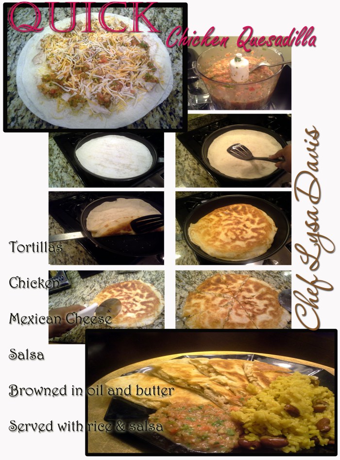 Quick Chicken Quesadilla